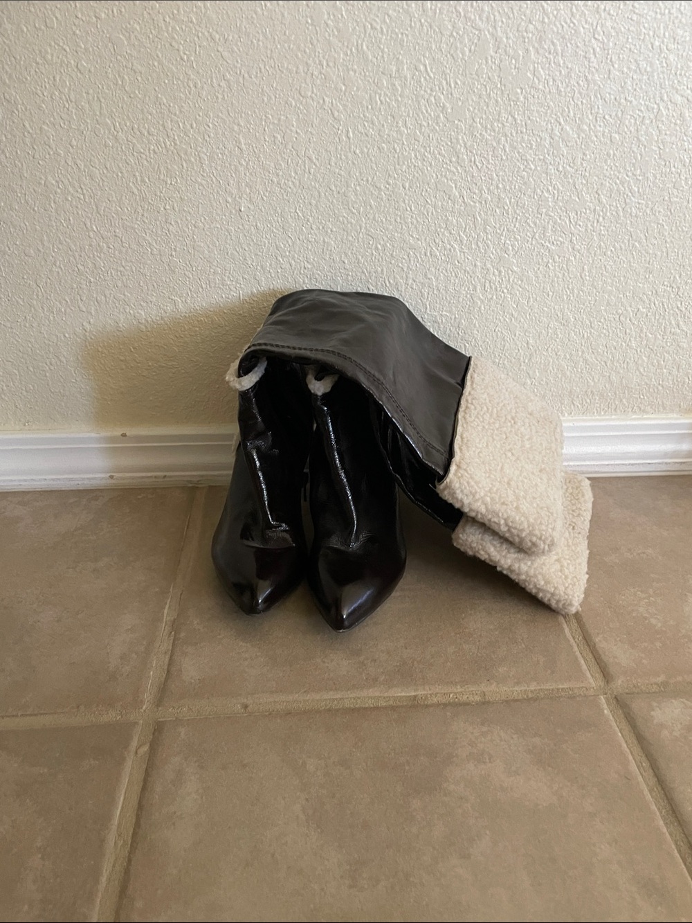 Nine West Black Sole Logo Heel Boot